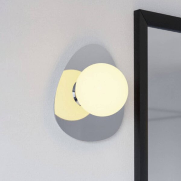 EGLO Stropní světlo CASTROVIDO, chrom, 24 cm, 1 žárovka, IP44, G9-LED, Chrom / stříbro, Obývací pokoj / jídelna, kov, Koule