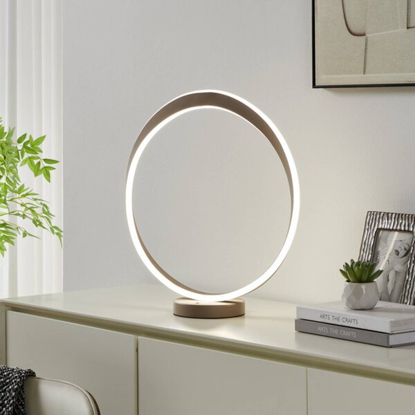 EGLO LED stolní lampa CAMEROTA, béžová, výška 44 cm, stmívatelné, stmívatelný, Krémová / jantar, Obývací pokoj / jídelna, kov