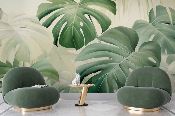 Fototapety Monstera v zelené, Fototapety s přírodními motivy, w05909 : uwalls.cz