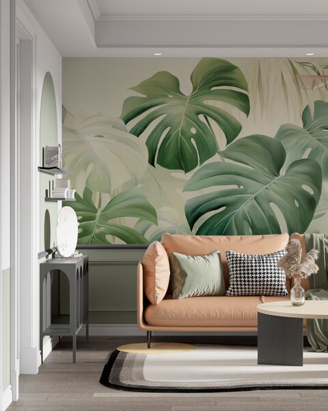 Fototapety Monstera v zelené, Fototapety s přírodními motivy, w05909 : uwalls.cz
