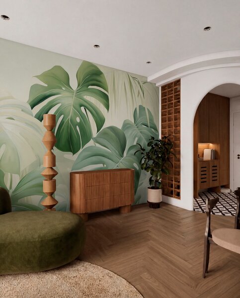 Fototapety Monstera v zelené, Fototapety s přírodními motivy, w05909 : uwalls.cz