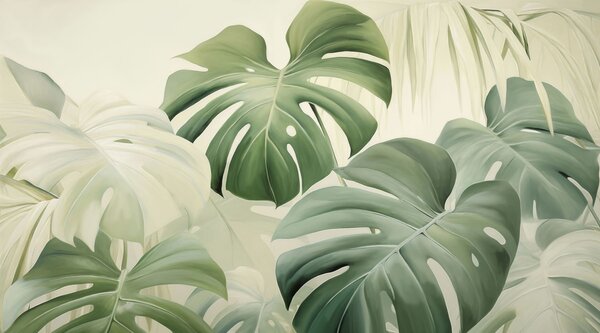 Fototapety Monstera v zelené, Fototapety s přírodními motivy, w05909 : uwalls.cz