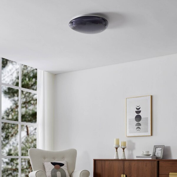 EGLO LED stropní svítidlo CONISTARINO, kouřově šedé, Ø 40 cm,, Hliník / šedá / zinek, Obývací pokoj / jídelna, kov