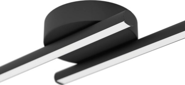 EGLO connect Smart LED stropní svítidlo FLATRON-Z, černé, 80 cm, stmívatelný, Černá, Obývací pokoj / jídelna, kov