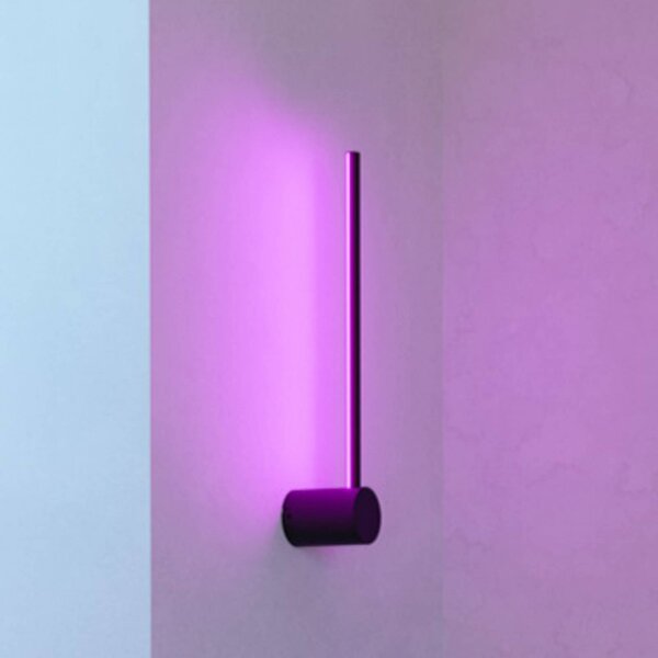 EGLO connect chytré LED nástěnné světlo FLATRON-Z, černé, 48 cm, stmívatelný, Černá, Obývací pokoj / jídelna, kov