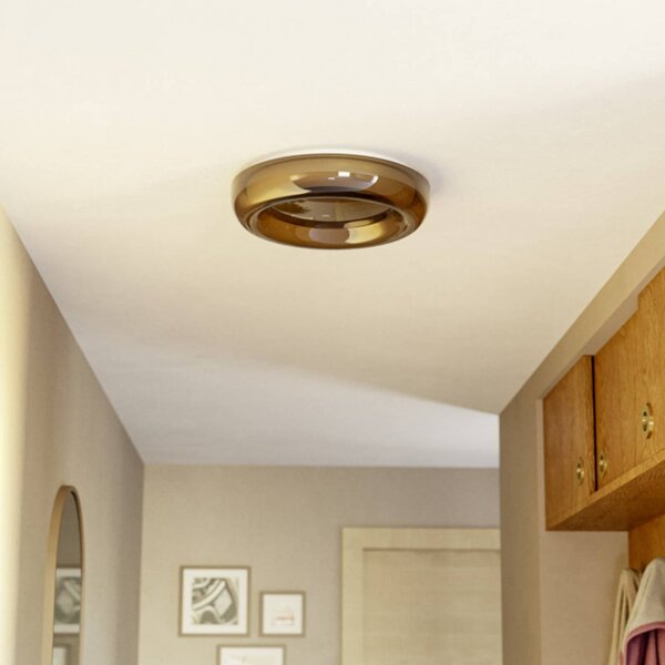 EGLO LED stropní svítidlo CONISTARINO, hnědé, Ø 40 cm, prstenec, Hnědá / rez, Obývací pokoj / jídelna, kov