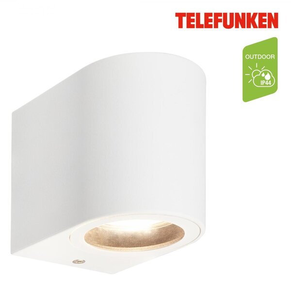 BRILONER TELEFUNKEN venkovní nástěnné svítidlo, ochrana proti stříkající vodě, bílé 322906TF