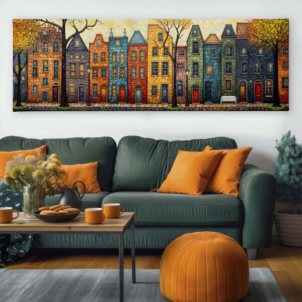Obraz na plátně - Zapadlá ulička Winghamu FeelHappy.cz Velikost obrazu (šířka x výška): 120 x 40 cm