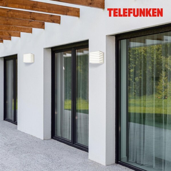 BRILONER TELEFUNKEN LED venkovní nástěnné svítidlo, voděodolné a prachotěsné, kostka, světlešedá 321904TF