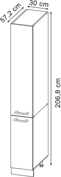 Lékárničková skříňka Vicco R-Line Černý beton 30 cm, Model 47567