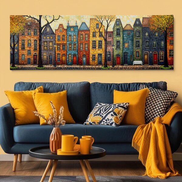 Obraz na plátně - Zapadlá ulička Winghamu FeelHappy.cz Velikost obrazu (šířka x výška): 120 x 40 cm
