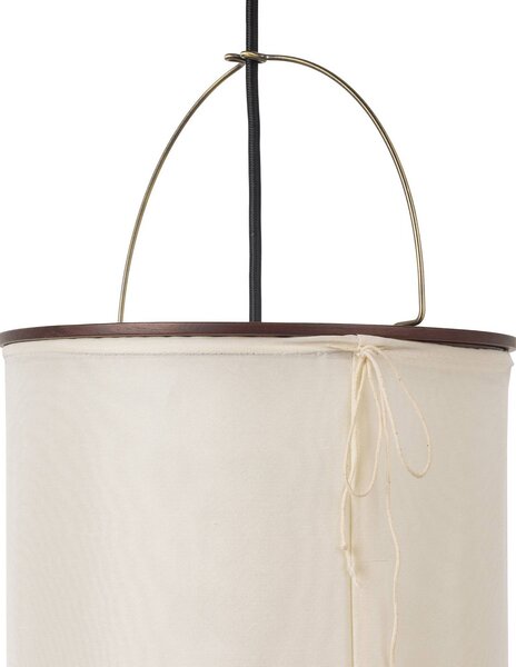 GUBI Nástěnné světlo Gubi Silk Lantern, bílé/černé, se zástrčkou, E27, Krémová / jantar, Obývací pokoj / jídelna, Textil / tkanina / hedvábí, Design