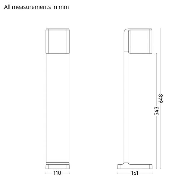 STEINEL GL 80 SC Senzorové osvětlení cesty, antracitová barva, výška 63 cm, stmívatelný, Hliník / šedá / zinek, Hliník, Moderní