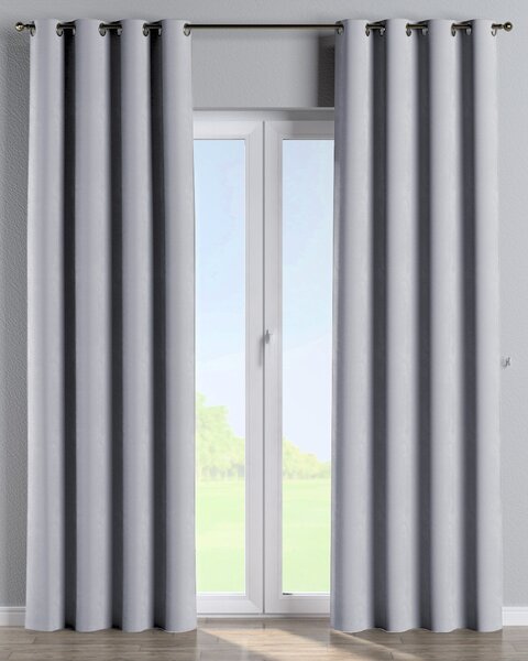 Závěs na kroužcích barva šedá látka lesklé, sametová