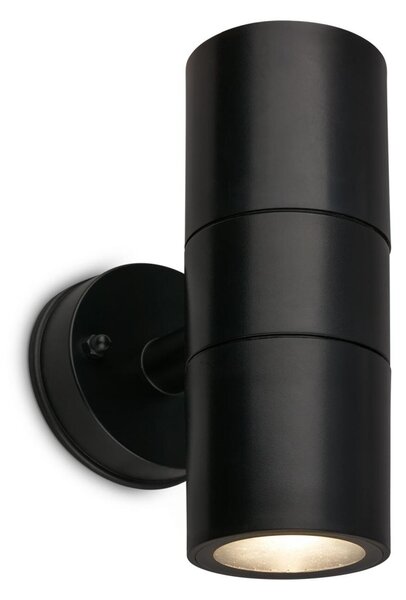 BRILONER Venkovní nástěnné svítidlo, IP54 voděodolné a prachotěsné, Up/Down, 16cm výška, černá 3792025