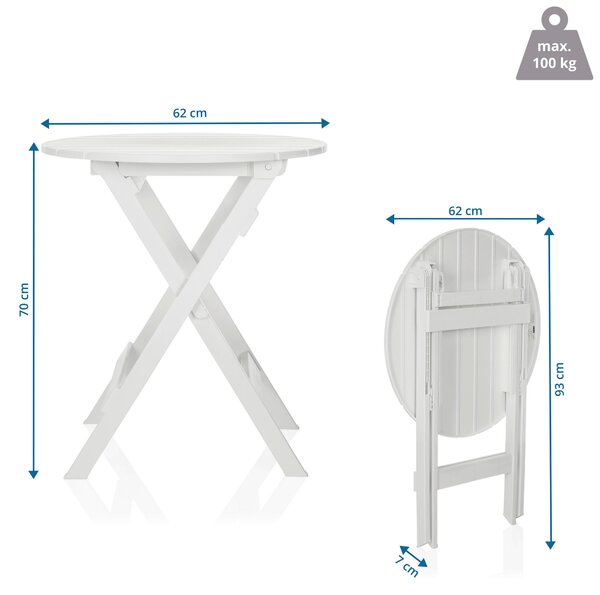 ZAHRADNÍ SKLÁDACÍ STOLEK, plast, 62/70/62 cm Gardenson - Online Only zahradní nábytek, Online Only