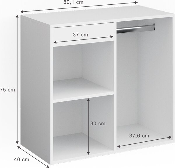 Příborník Vicco Isabelle Bílá 80.1 x 75 cm, Model 34430
