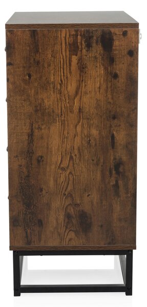 KOMODA, hnědá, černá, 60/83,5/38,5 cm MID.YOU - Široké komody, Online Only