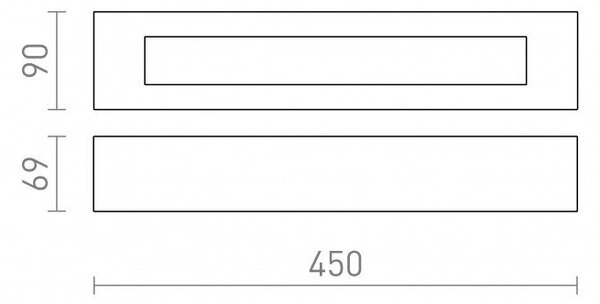 ROLO 45 nástěnná sádrová 230V E14 2x11W - RED - DESIGN RENDL