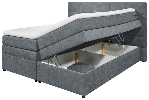 POSTEL BOXSPRING, 180/200 cm, antracitová MID.YOU - Postele s úložným prostorem, Online Only