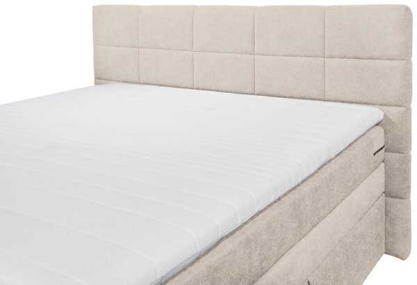 POSTEL BOXSPRING, 180/200 cm, pískové barvy MID.YOU - Postele s úložným prostorem, Online Only