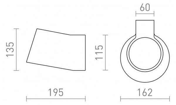BENITA nástěnná sádrová 230V E14 25W - RED - DESIGN RENDL