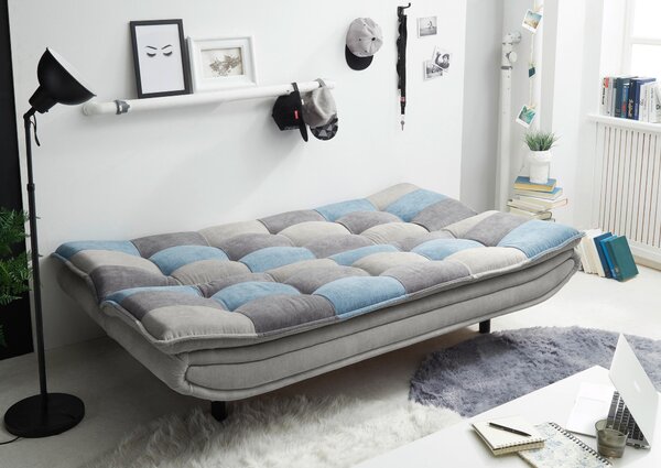 ROZKLÁDACÍ POHOVKA, textil, kompozitní dřevo, modrá, jílová barva, tmavě šedá MID.YOU - Rozkládací pohovky, Online Only
