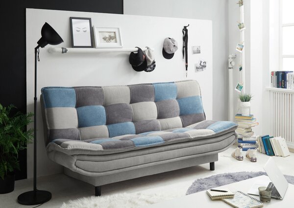 ROZKLÁDACÍ POHOVKA, textil, kompozitní dřevo, modrá, jílová barva, tmavě šedá MID.YOU - Rozkládací pohovky, Online Only