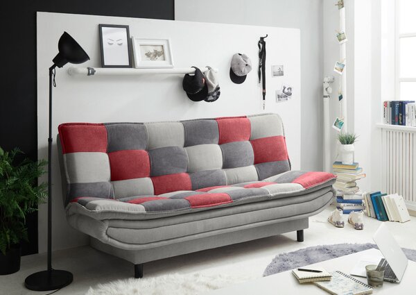 ROZKLÁDACÍ POHOVKA, textil, kompozitní dřevo, jílová barva, bobulová, tmavě šedá MID.YOU - Rozkládací pohovky, Online Only