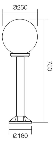 Smarter Venkovní sloupek Sfera, v. 75cm Barva: Bílá