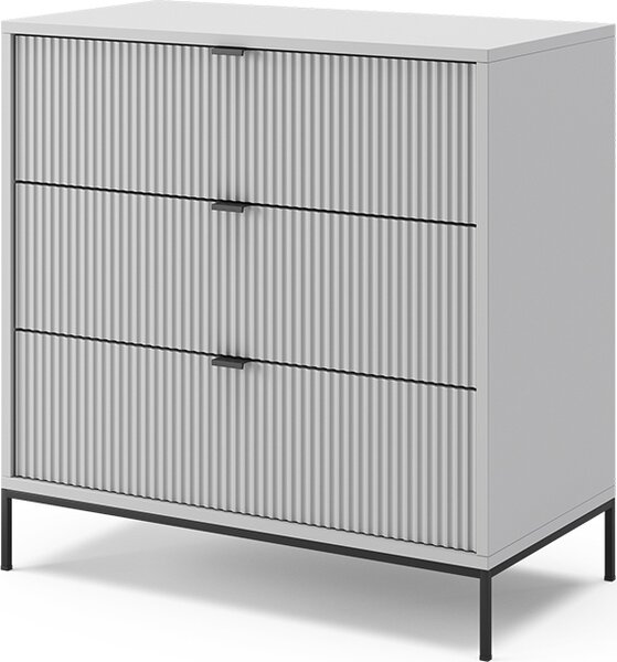 Kredenc Vicco Eliza Šedá 80 x 81.2 cm se 3 zásuvkami, Model 40428