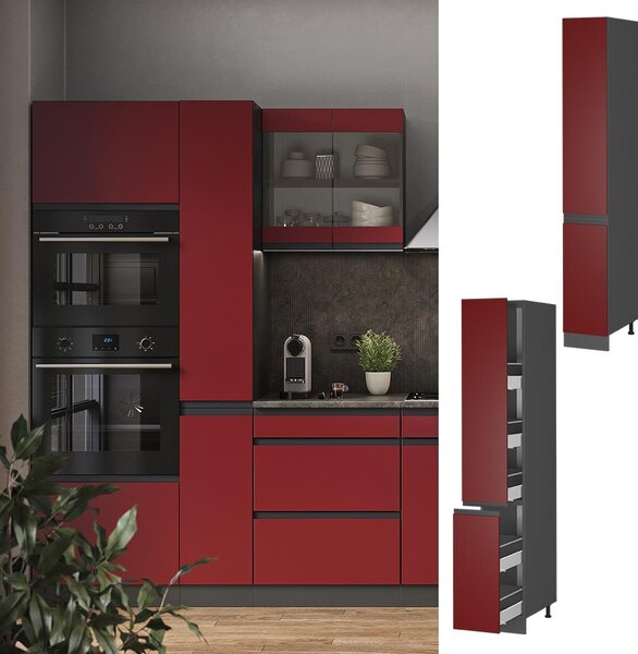 Lékárničková skříňka Vicco R-Line Červená 30 cm Tvar J, Model 39782