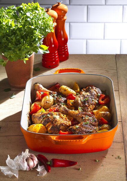 Le Creuset 20184370902422 Pekáč Signature 37 cm ohnivě oranžový