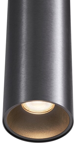 Moderní závěsné svítidlo tmavě šedé GU10 50mm - Tubo