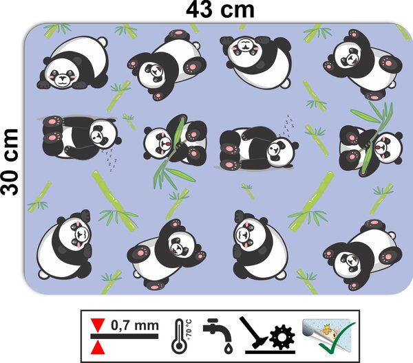 PokojovaDekorace.cz, Dětské prostírání - 051, Panda, 43x30cm