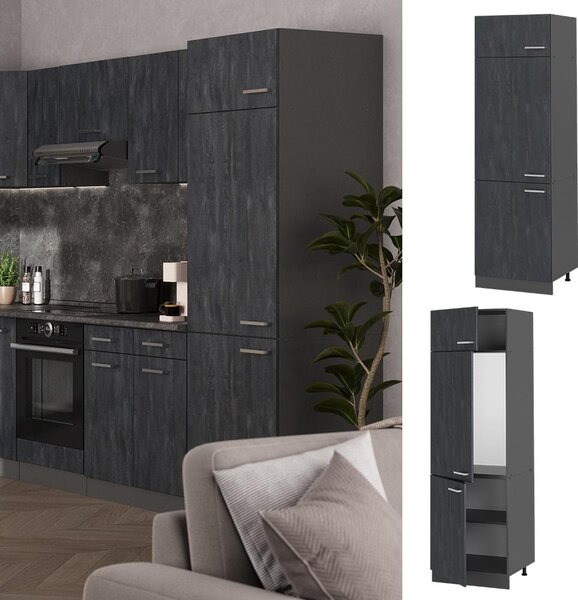Skříňka na lednici Vicco R-Line Černý beton 60 cm, Model 47501