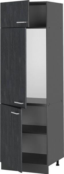Skříňka na lednici Vicco R-Line Černý beton 60 cm, Model 47501