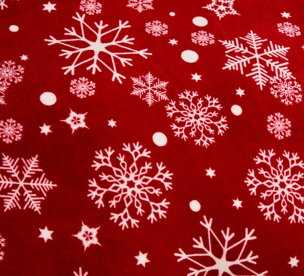 Mikroplyšové povlečení SNOWFALL červené Rozměr povlečení: 2 ks 70 x 90 cm | 200 x 220 cm