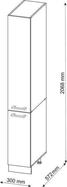 Lékárničková skříňka Vicco R-Line Ušlechtilá šedá 30 cm, Model 37810