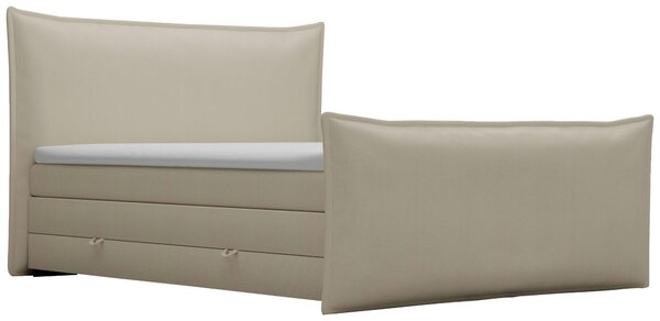 POSTEL BOXSPRING, 160/200 cm, béžová MID.YOU - Postele s úložným prostorem, Online Only