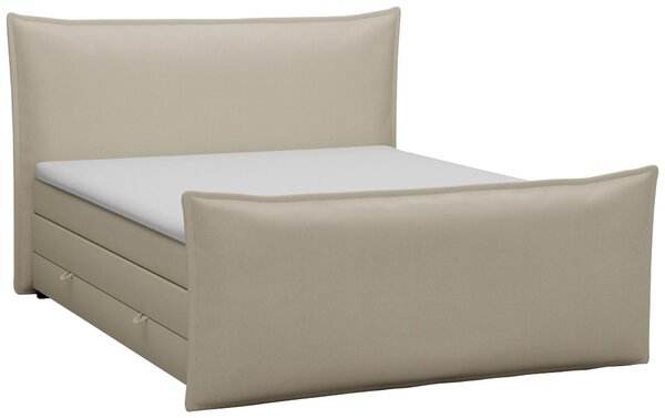 POSTEL BOXSPRING, 160/200 cm, béžová MID.YOU - Postele s úložným prostorem, Online Only