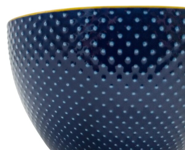 Hrnek Blue red, 330 ml – keramika, tmavě modrý reliéf a barevný vnitřek