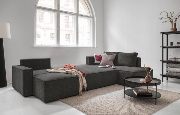 SEDACÍ SOUPRAVA, textil, tmavě šedá MID.YOU - Sedací soupravy, Online Only