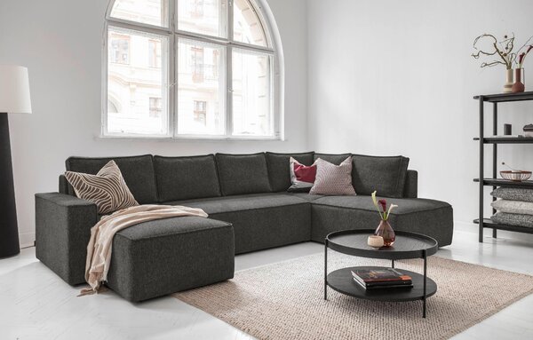 SEDACÍ SOUPRAVA, textil, tmavě šedá MID.YOU - Sedací soupravy, Online Only