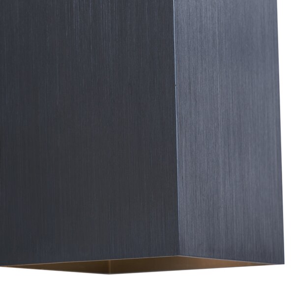 Moderní nástěnné svítidlo Gunmetal čtvercové 2-světla GU10 50mm - Sandy