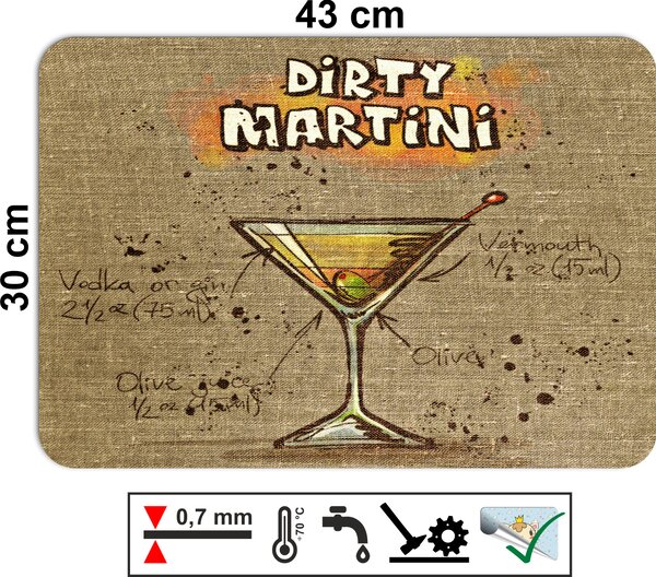 PokojovaDekorace.cz, Prostírání - 022, Dirty Martini, 43x30cm