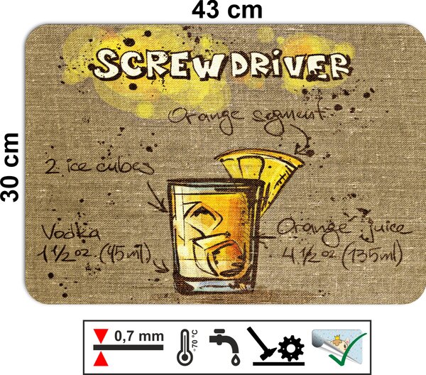 PokojovaDekorace.cz, Prostírání - 026, Screw Driver, 43x30cm