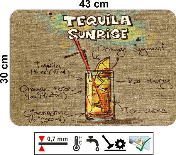 PokojovaDekorace.cz, Prostírání - 030, Tequila Sunrise, 43x30cm