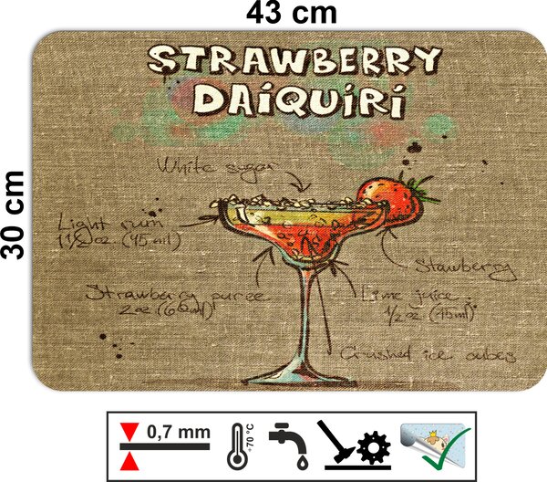 PokojovaDekorace.cz, Prostírání - 027, Strawberry Daiquiri, 43x30cm