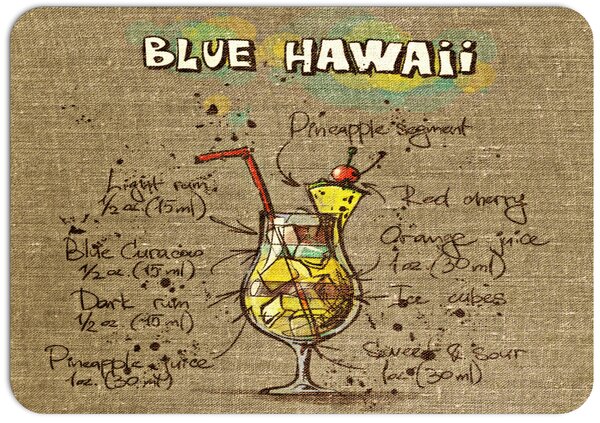 PokojovaDekorace.cz, Prostírání - 018, Blue Hawaii, 43x30cm